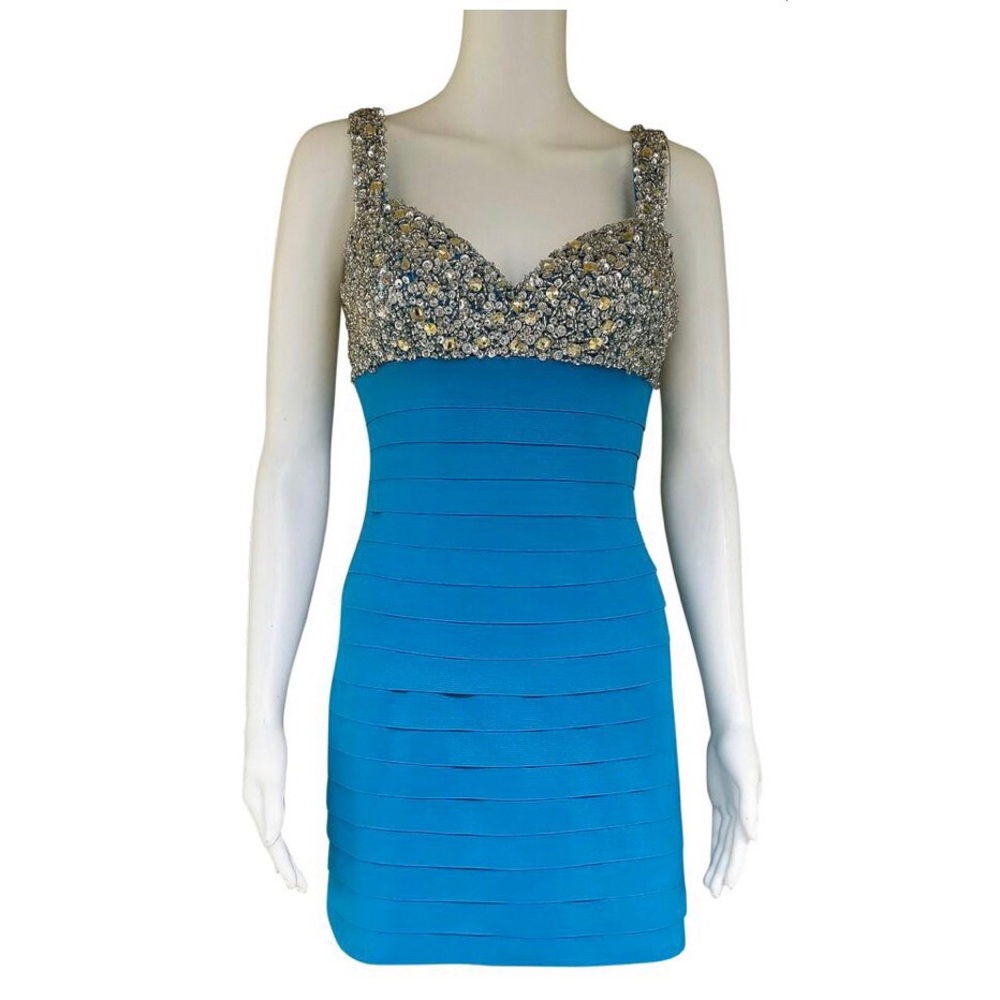 Turquoise Blue Sequin Dress
